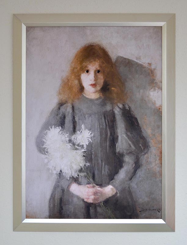 obraz w ramie Olga Boznańska Dziewczynka z Chryzantemami