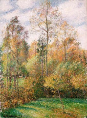 Fototapety  Camille Pissarro - Automne Peupliers Eragny Autumn Poplars Eragny