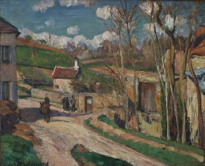 Camille Pissarro - Un carrefour à l Hermitage
