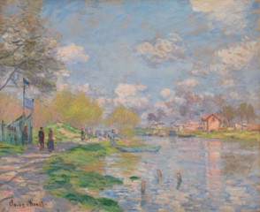Fototapety  Claude Monet -Spring by  the Seine