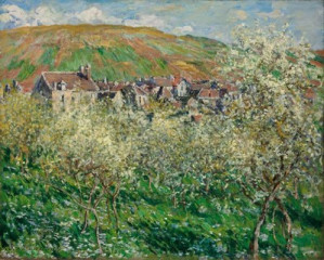 Fototapety  Claude Monet - Flowering Plum Trees