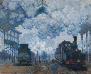 Fototapety  Claude Monet - The Gare Saint-Lazare Arrival of a Train