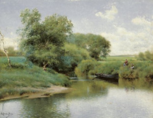 Fototapety  Emilio Sánchez Perrier - Boating on the River