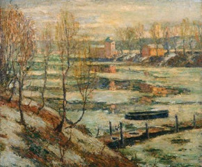 Ernest Lawson - Ice in the River