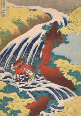 Hokusai Katsushika - Yoshitsune Falls, from the series Famous Waterfalls in Various Provinces