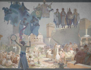 Fototapety  Alfons Mucha - Introduction of the Slavonic Liturgy
