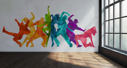 Fototapeta kolorowi tancerze