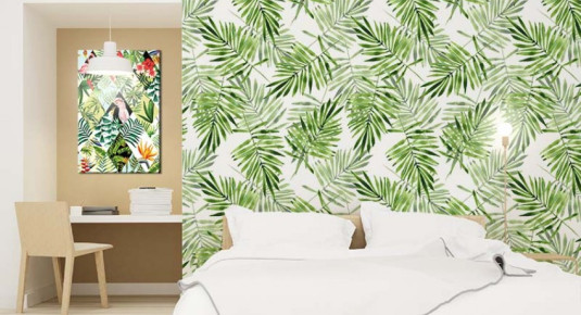 Fototapeta do pokoju hotelowego - liście palmy
