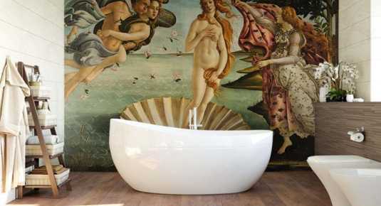 Fototapeta do łazienki z reprodukcją Sandro Botticelli 