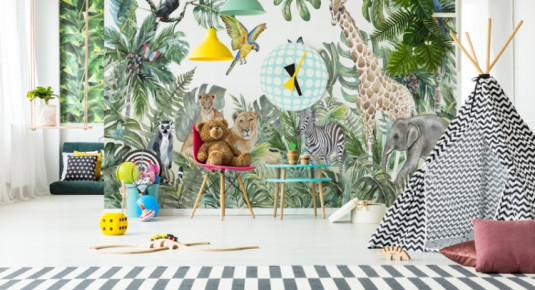Fototapeta do pokoju dziecka – dżungla i zwierzęta