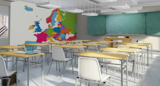 Fototapeta do szkoły z motywem mapy Europy
