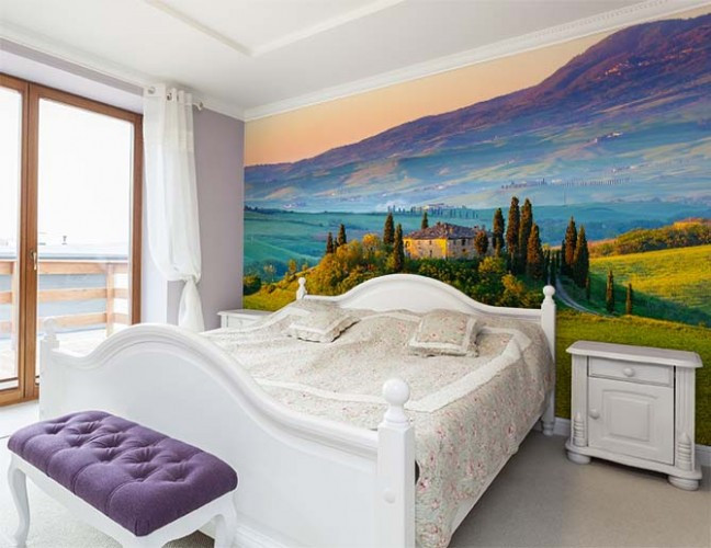 Fototapeta do sypialni - krajobraz Toskanii