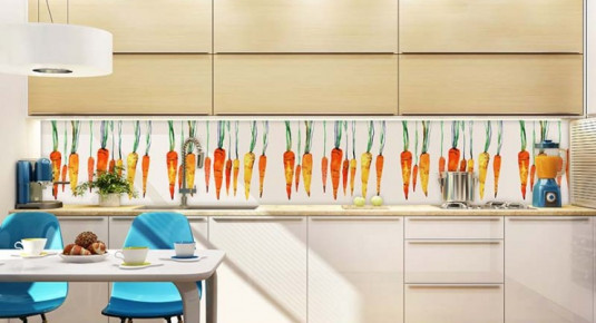 Fototapeta do kuchni - marchewki jak malowane