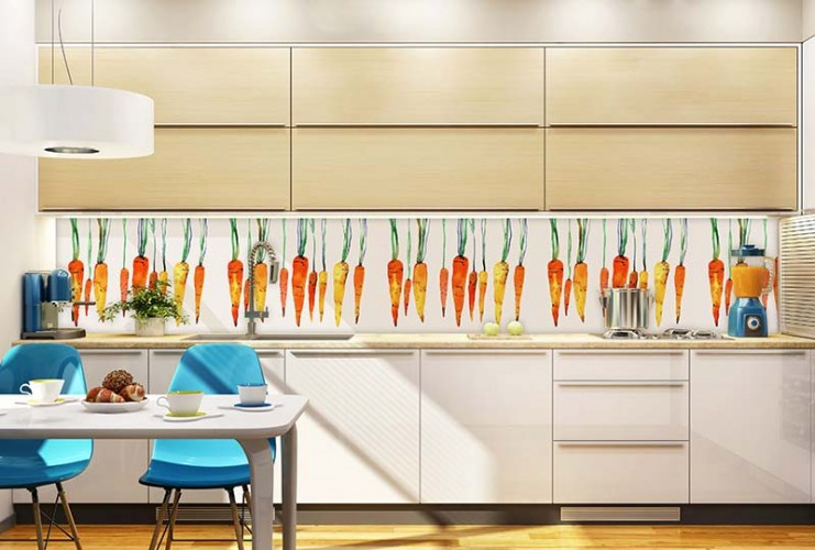 Fototapeta do kuchni - marchewki jak malowane