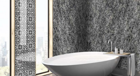 Fototapeta do łazienki ze wzorem granitu
