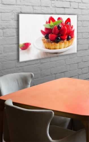 Obraz na płótnie do cukierni z motywem tarty z owocami