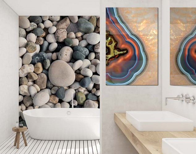 Obraz na plexi do łazienki - kolorowy kamień, abstrakcja