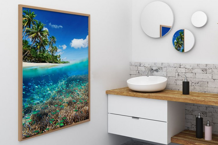 Obraz na płótnie - Pejzaż tropikalny z rafą koralową