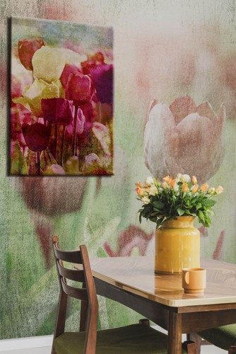Obraz na płótnie - Tulipany w stylu retro