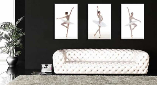 Obraz na płótnie przedstawiający tańczącą baletnicę