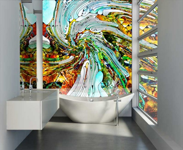 Panel szklany Kolorowa Abstrakcja 