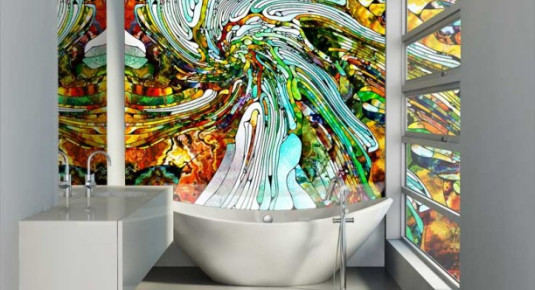 Panel szklany Kolorowa Abstrakcja 