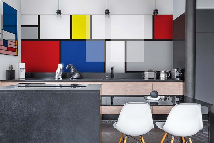 Panel szklany w stylu pop-art do kuchni
