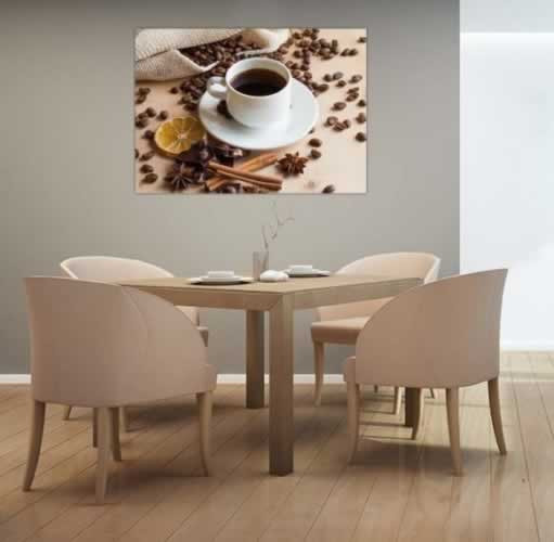 Plakat do jadalni z filiżanką kawy