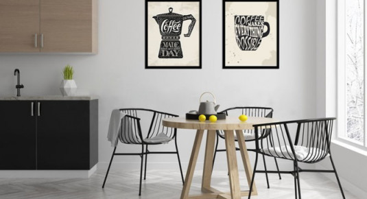 Plakat z napisami do kuchni - Kubek z kawą 