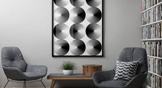 Plakat do minimalistycznego wnętrza - Geometryczna iluzja