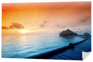 malediwskie domy o wschodzie słońca