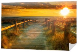 Zachód słońca plaża-To zdjęcie wykonane przez hdr technic