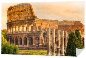 Majestatyczne Koloseum, Rzym, Włochy.