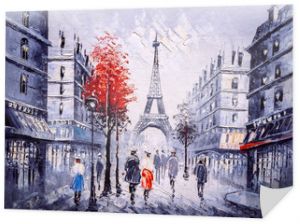 Obraz olejny - Widok ulicy w Paryżu