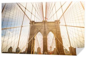 Most Brookliński i panorama Manhattanu