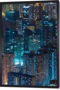 Widok z lotu ptaka na Hong Kong Downtown, Republika Chińska. Finansowych 
