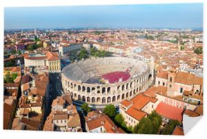 Panoramiczny widok z lotu ptaka Verona Arena