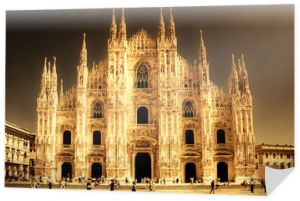 Katedra w Mediolanie - artystyczny stonowany obraz