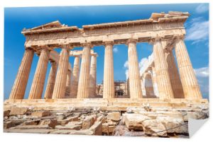 Partenon na Akropolu, Ateny, Grecja, jest główną atrakcją turystyczną Aten. Starożytna grecka architektura Aten w lecie.