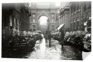 Firenze ulica deszcz włochy