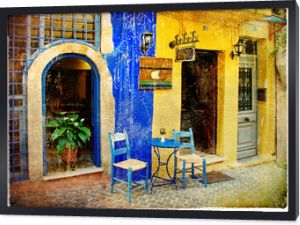 obrazowe stare uliczki Grecji - Chania, Kreta