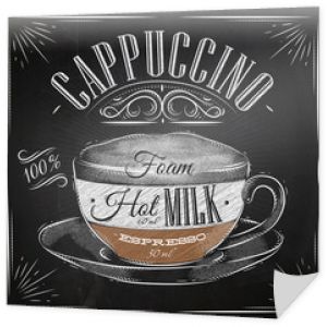 Plakat kreda cappuccino