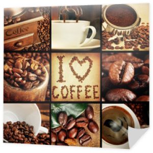 kolaż koncepcji kawy