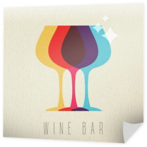 Winiarnia koncepcja szkło napój ikona kolor projekt