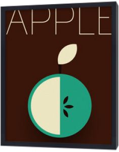 Ilustracja wektorowa retro jabłko