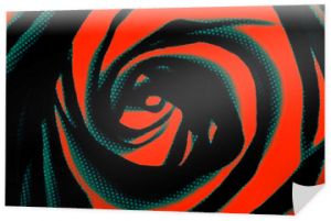 Czerwony i czarny abstrakcyjny wzór róży