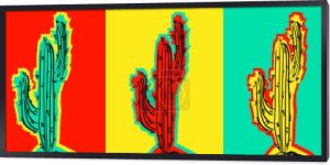 Zestaw kolorowych pop-artu Kaktus Zdjęcia