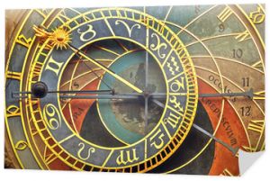 Widok z przodu Szczegóły praskiego zegara astronomicznego