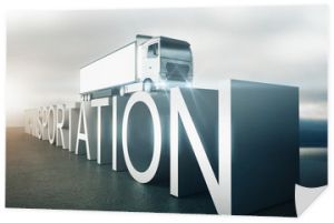 Tekst transportu z ciężarówką