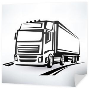 europejska ciężarówka przedstawił symbol wektora vector